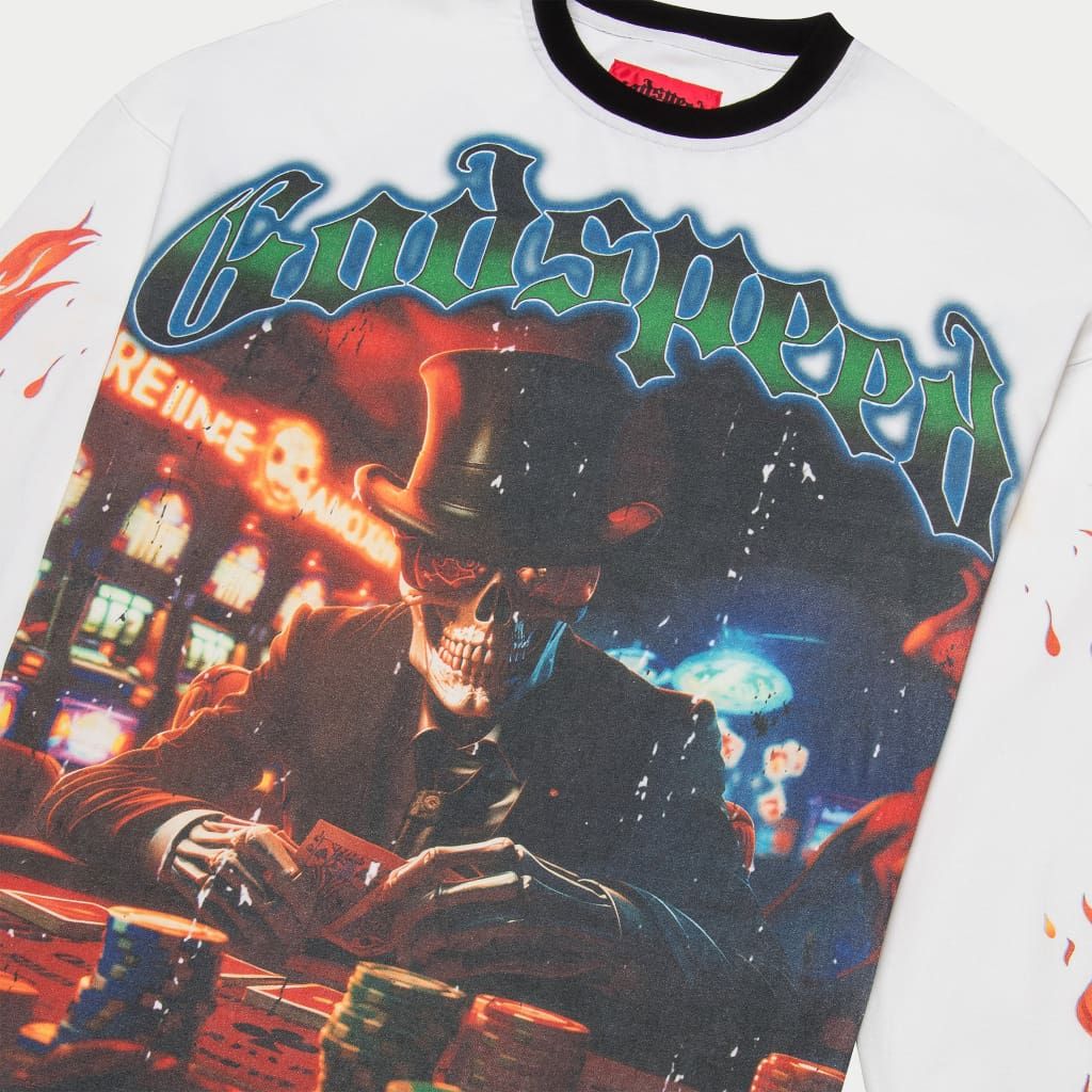 GODSPEED Life’s a Gamble LS T-Shirt (white)