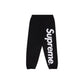 SUPREME Satin Applique Sweatpant (black)