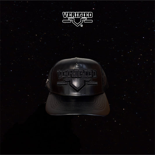 VERIFIED BLACK LEATHER HAT
