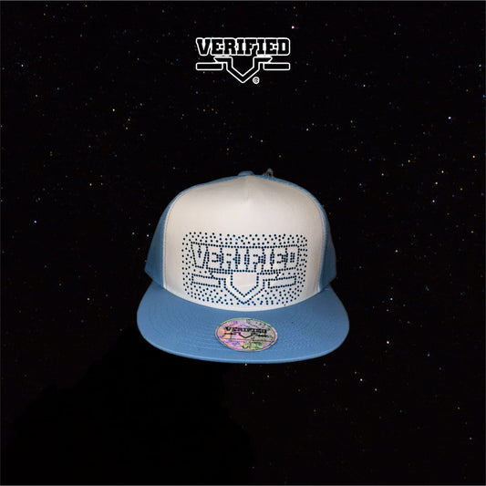 VERIFIED LIGHT BLUE RHINESTONE V2 HAT