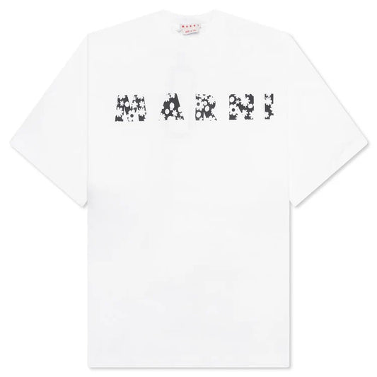 Marni Relaxed Fit Logo T-Shirt 'Lily White'