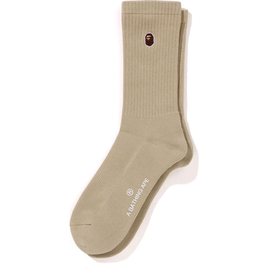 BAPE ONE POINT SOCKS (beige)