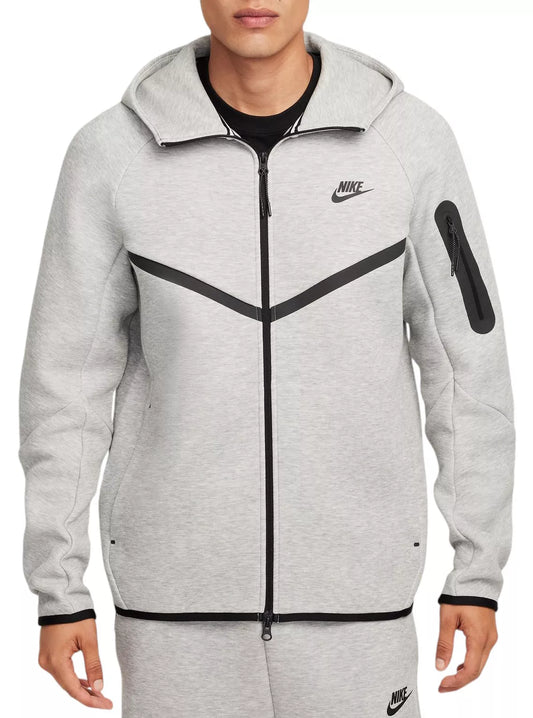 Nike Men's Tech Fleece Full-Zip Windrunner Hoodie Grey