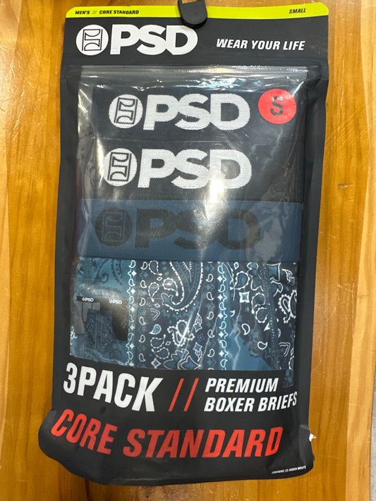 PSD Boxer Briefs 3 Pack (Blue and Black mix)