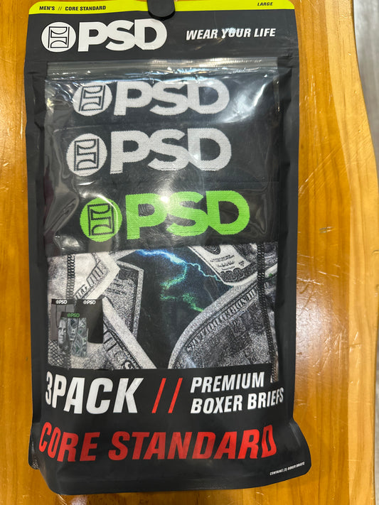 PSD Boxer Briefs 3 Pack (Green and Black)