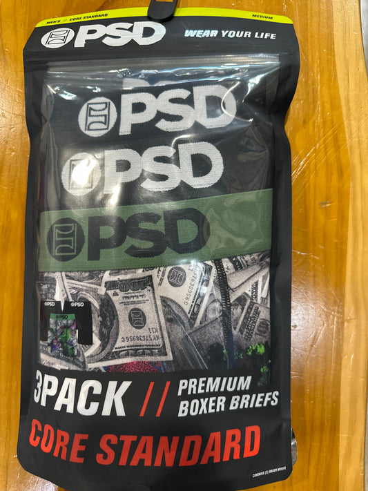 PSD Boxer Briefs 3 Pack (Hunter Green and Black)