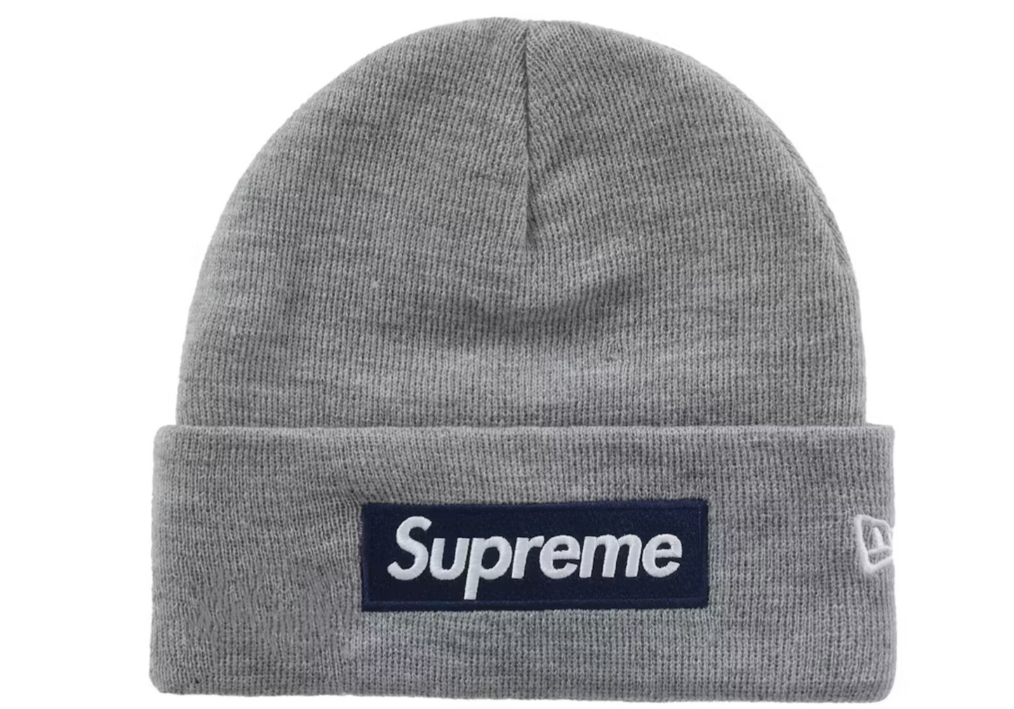 Supreme New Era Box Logo Beanie (FW25) Heather Grey
