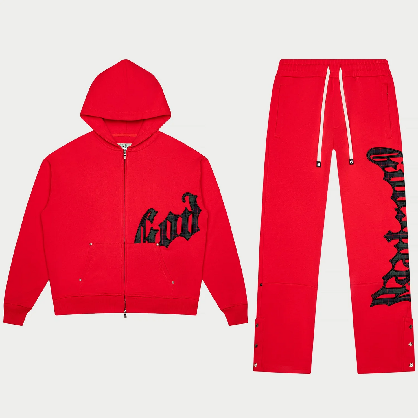 Godspeed OG Logo Sweatsuit (Red Plaid)