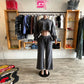 Womens On The Go Fleece Pant Set - Charcoal