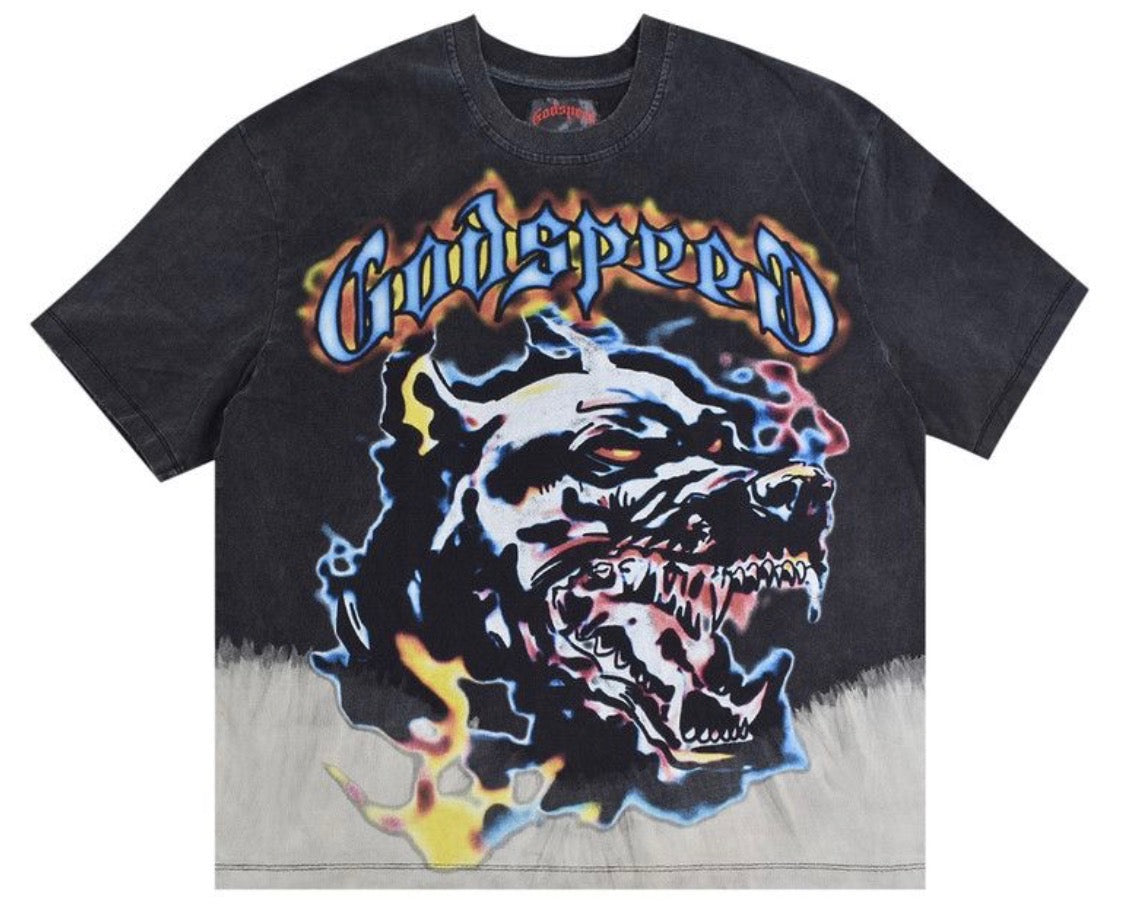 GODSPEED Off The Leash Tee (black Wash