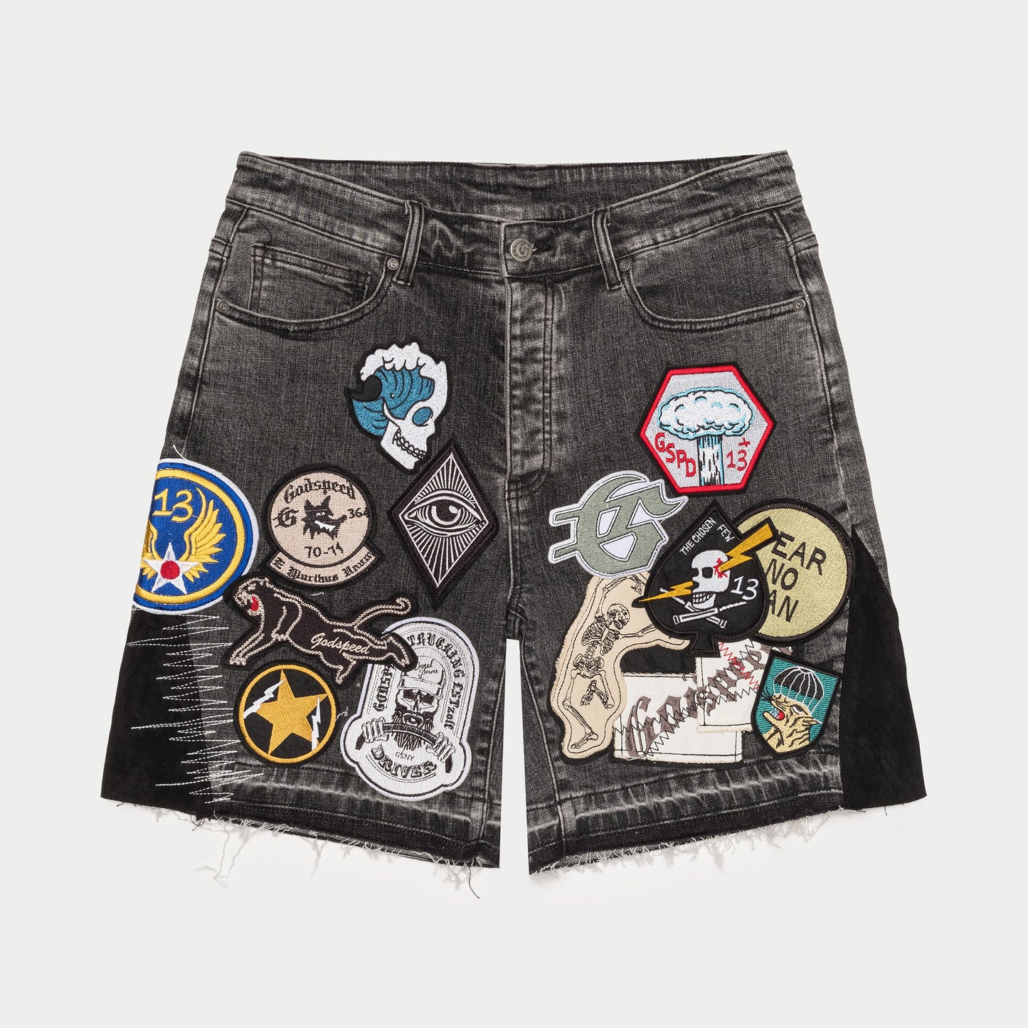 Godspeed Patchwork denim shorts v2 (GREY)