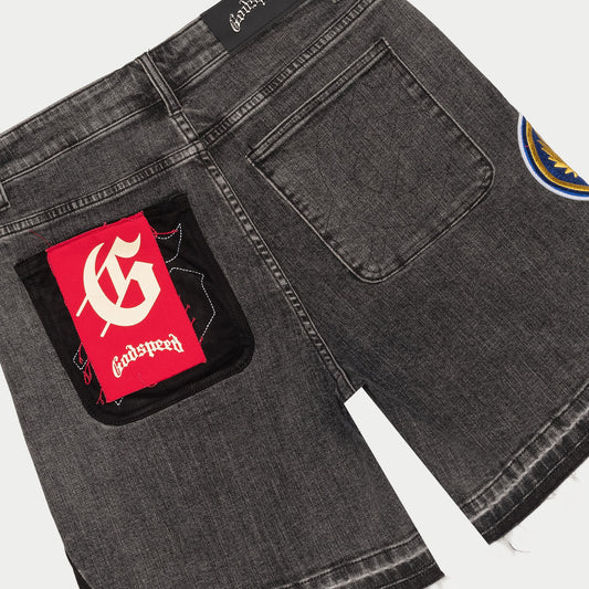 Godspeed Patchwork denim shorts v2 (GREY)