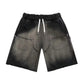 Godspeed Carpenter Distressed Shorts Black Sun Fade