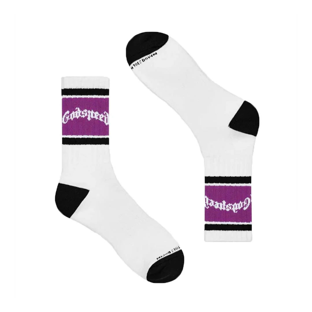 Godspeed OG Striped Socks White/Purple