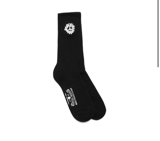 Denim Tears COTTON PEACE WREATH 3-PACK SOCKS BLACK