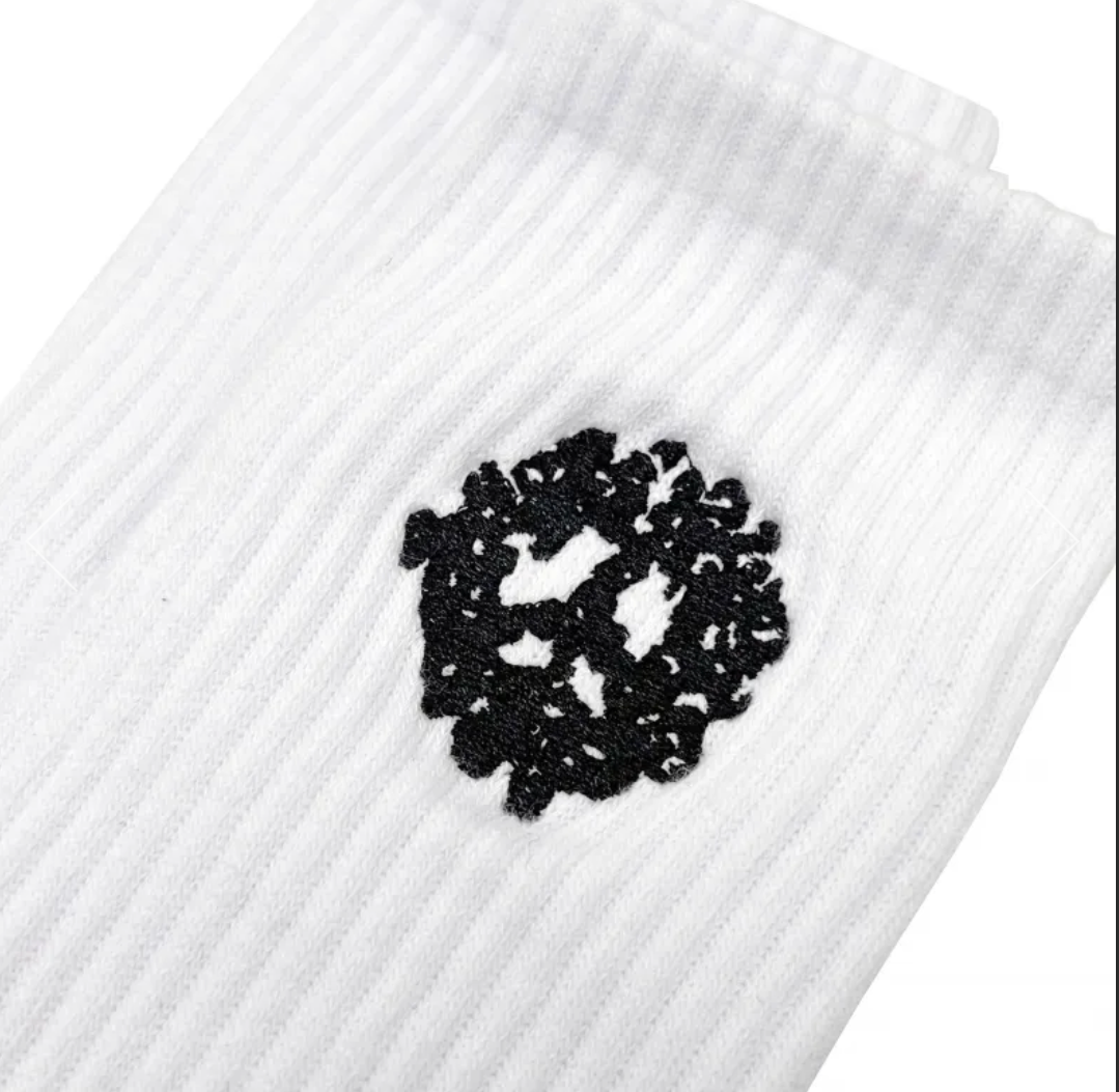 Denim Tears COTTON PEACE WREATH 3-PACK SOCKS WHITE