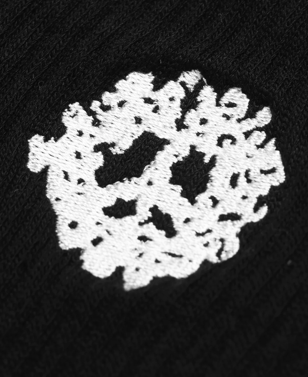 Denim Tears COTTON PEACE WREATH 3-PACK SOCKS BLACK