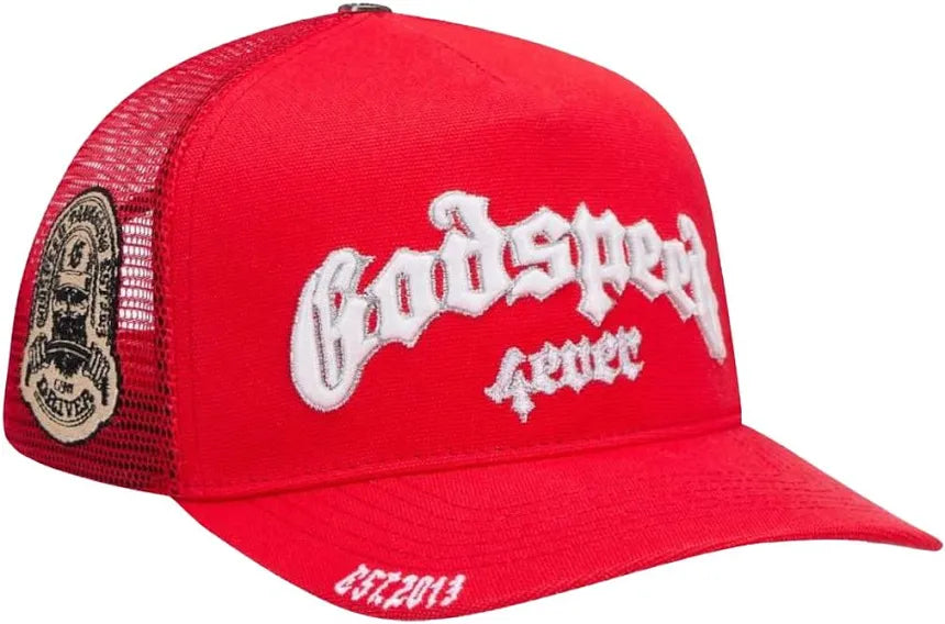 Godspeed Forever Trucker Hat (Cherry)