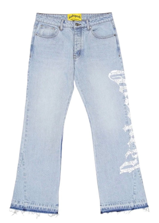 Godspeed OG Logo Flared Denim Printed (Blue)