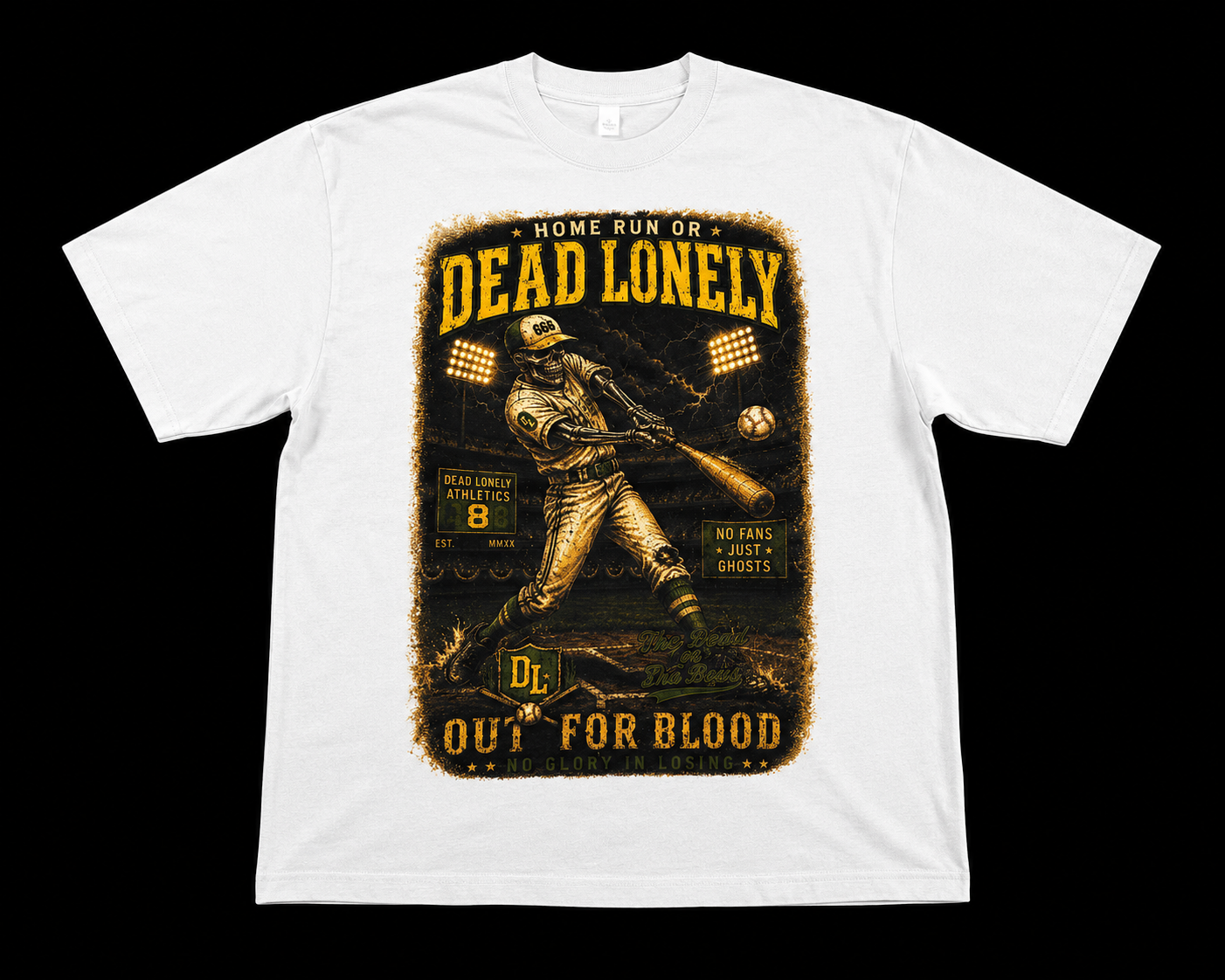 Dead Lonely Baseball White T-Shirt