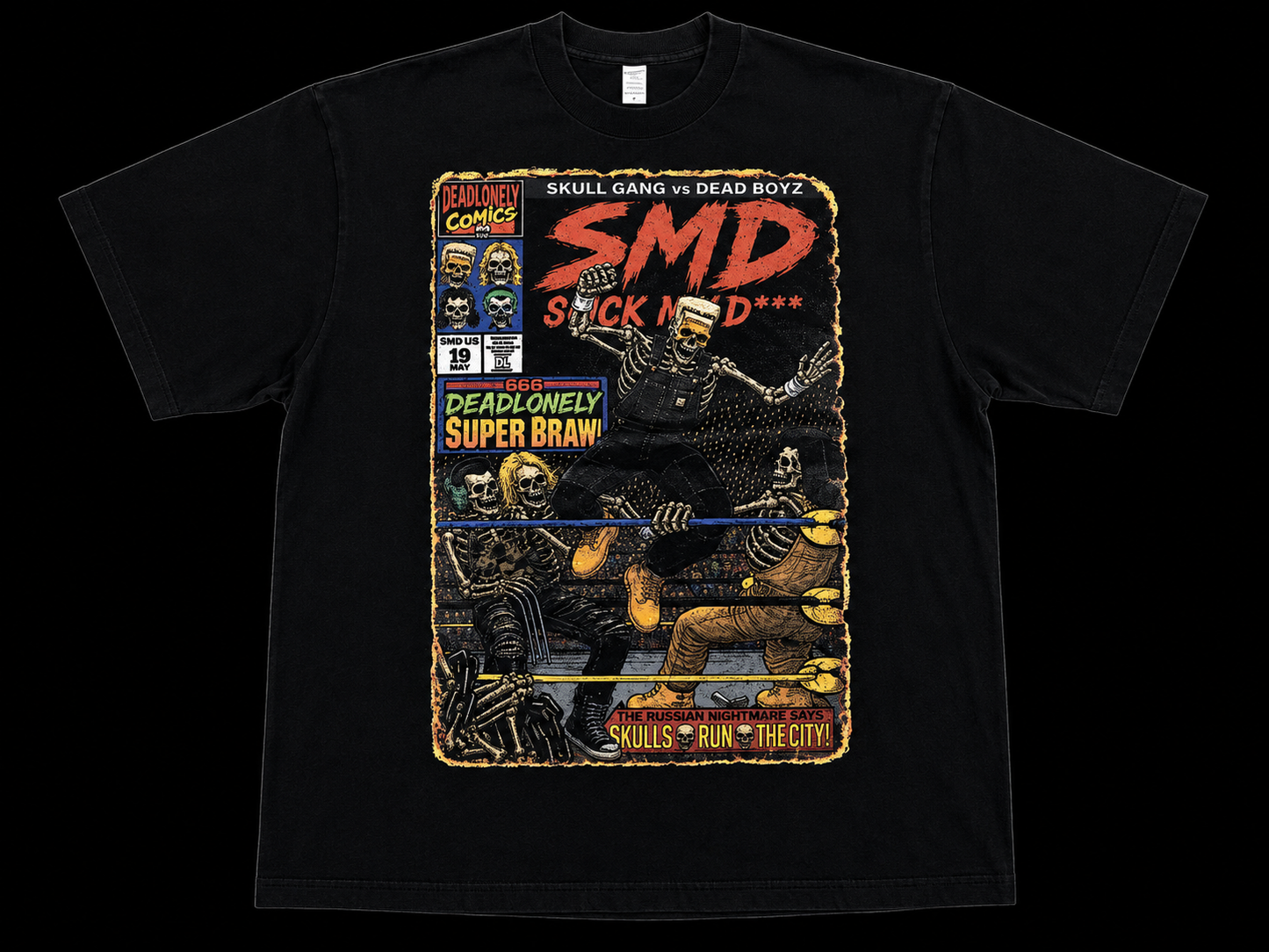 Dead Lonely Wrestlers Black T-Shirt