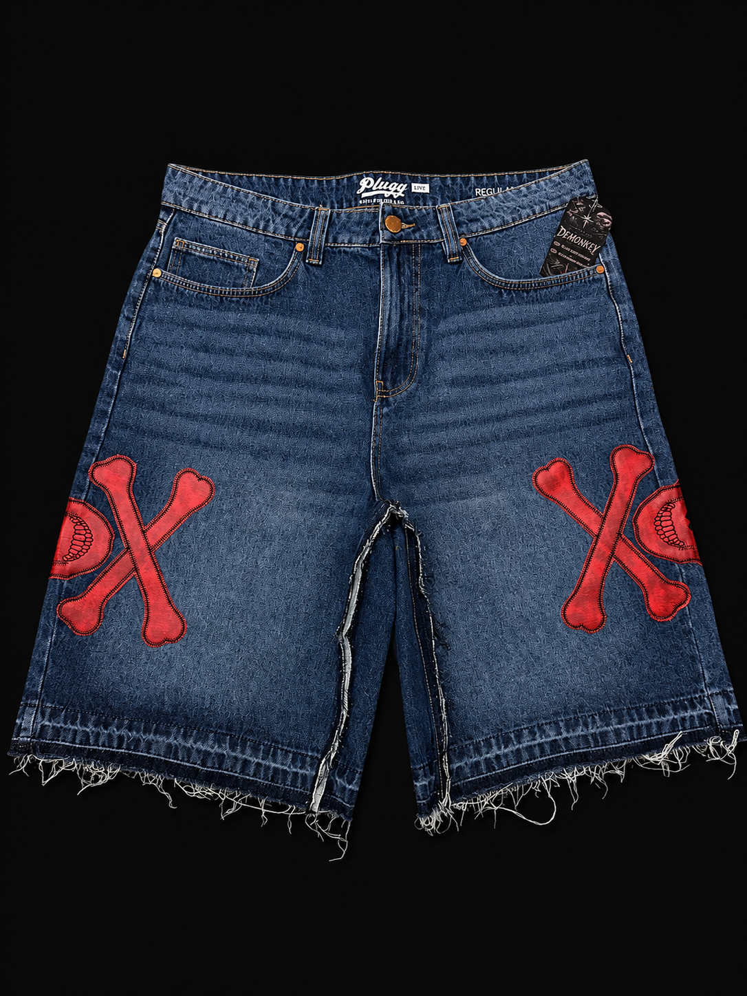 Dead Lonely Dark Blue Jeans (Red Skull)