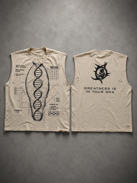 BTBG DNA BEIGE SLEEVELESS T-SHIRT