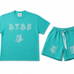 BTBG Signature Silver Rhinestone Teal Set