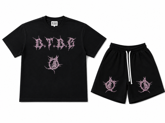 BTBG Signature Pink Rhinestone Black Set