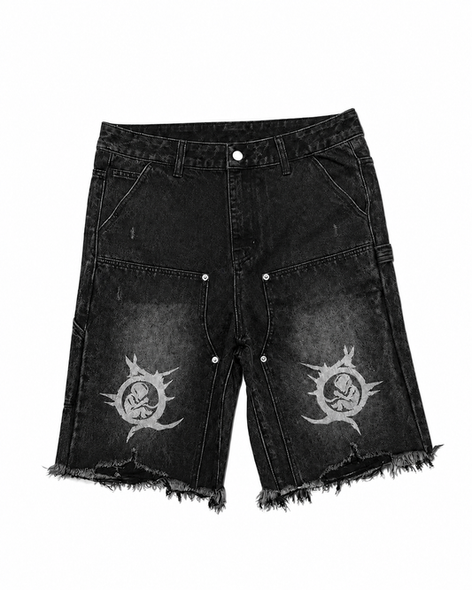 BTBG Core Black Denim Shorts