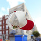 RICH BANKS WHITE AND RED TRUCKER HAT