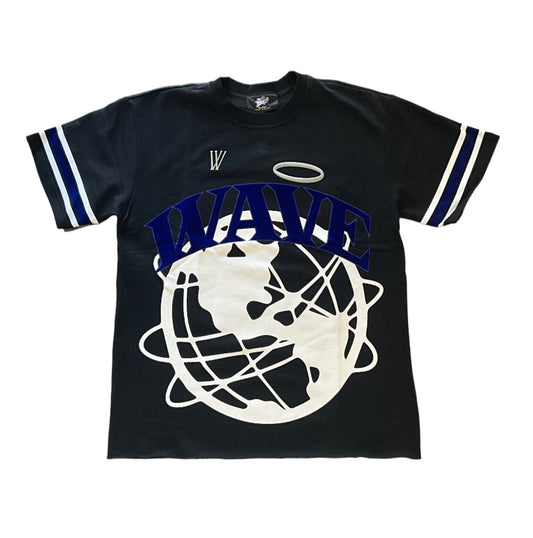 Mr.Wave SUPER WAVE (BLK & Purple) French Terry Tee