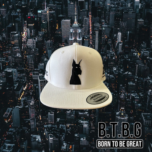 B.T.B.G EMPIRE STATE "GREAT DANE" WHITE SNAPBACK