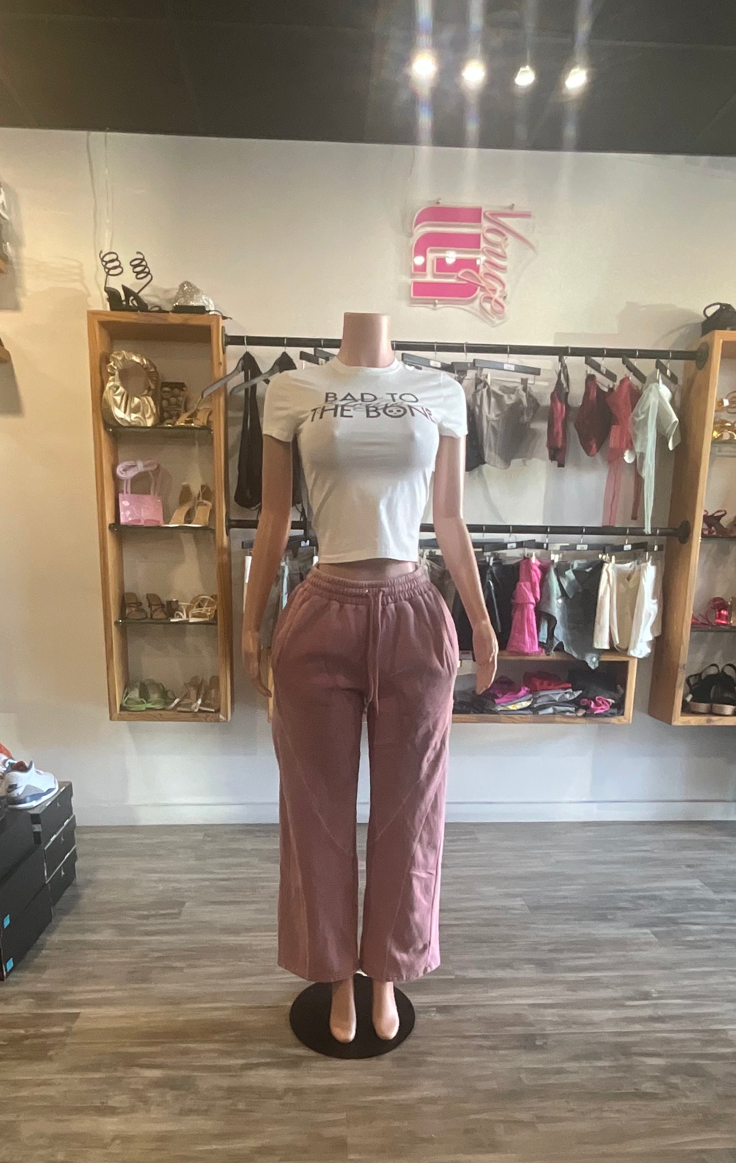 Vogue Washed Lounge Pant - PINK