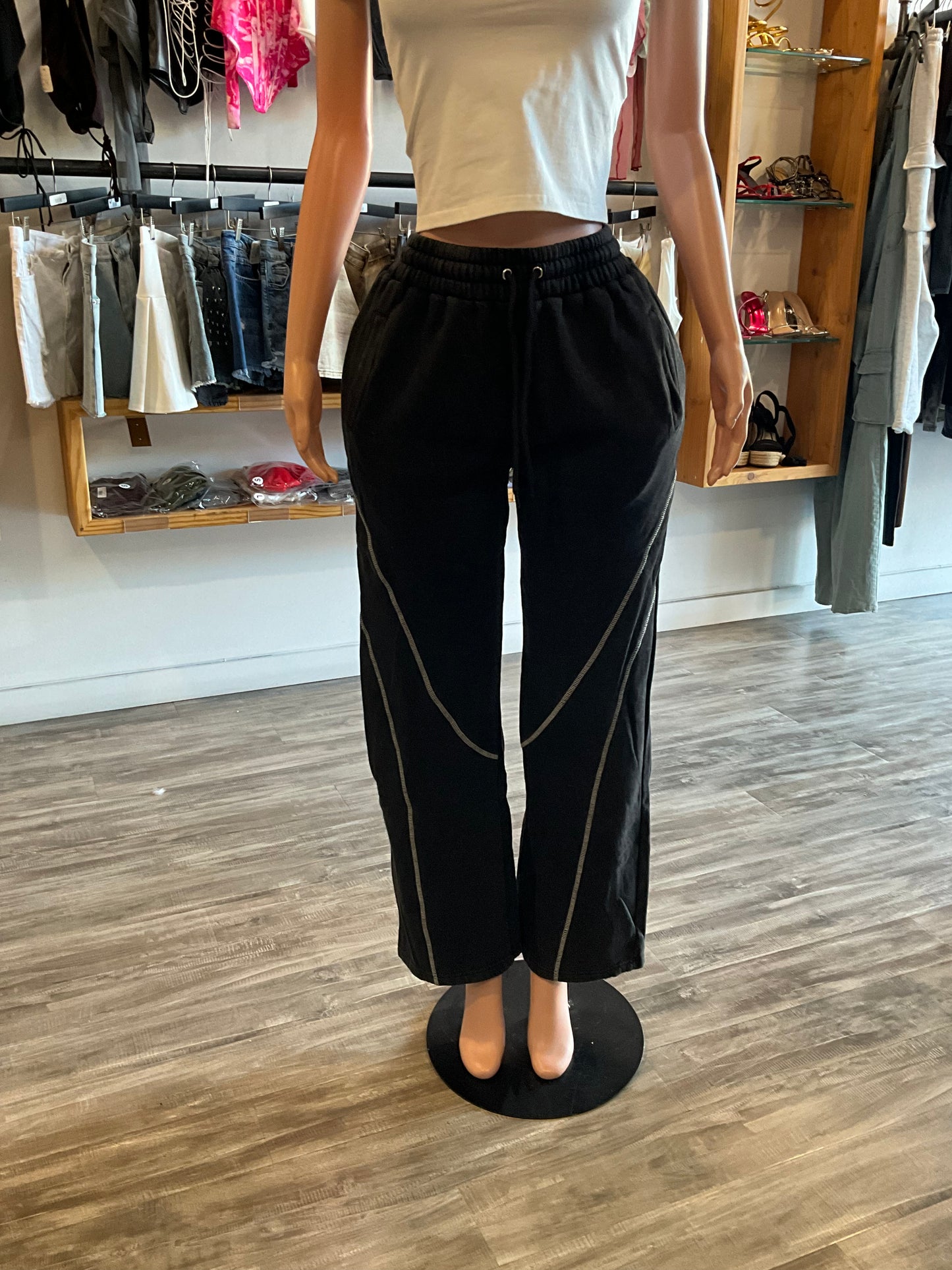 Vogue Washed Lounge Pant - Black